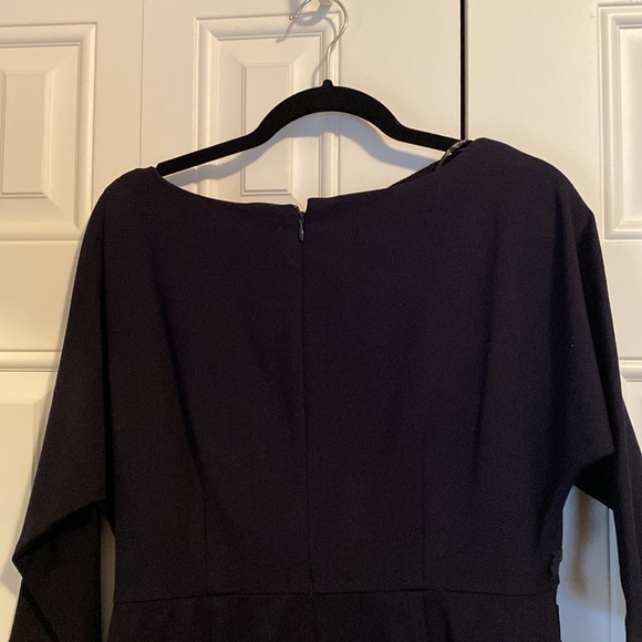 NWT Suzi Chin navy dress size 12p with belt - Picture 5 of 13